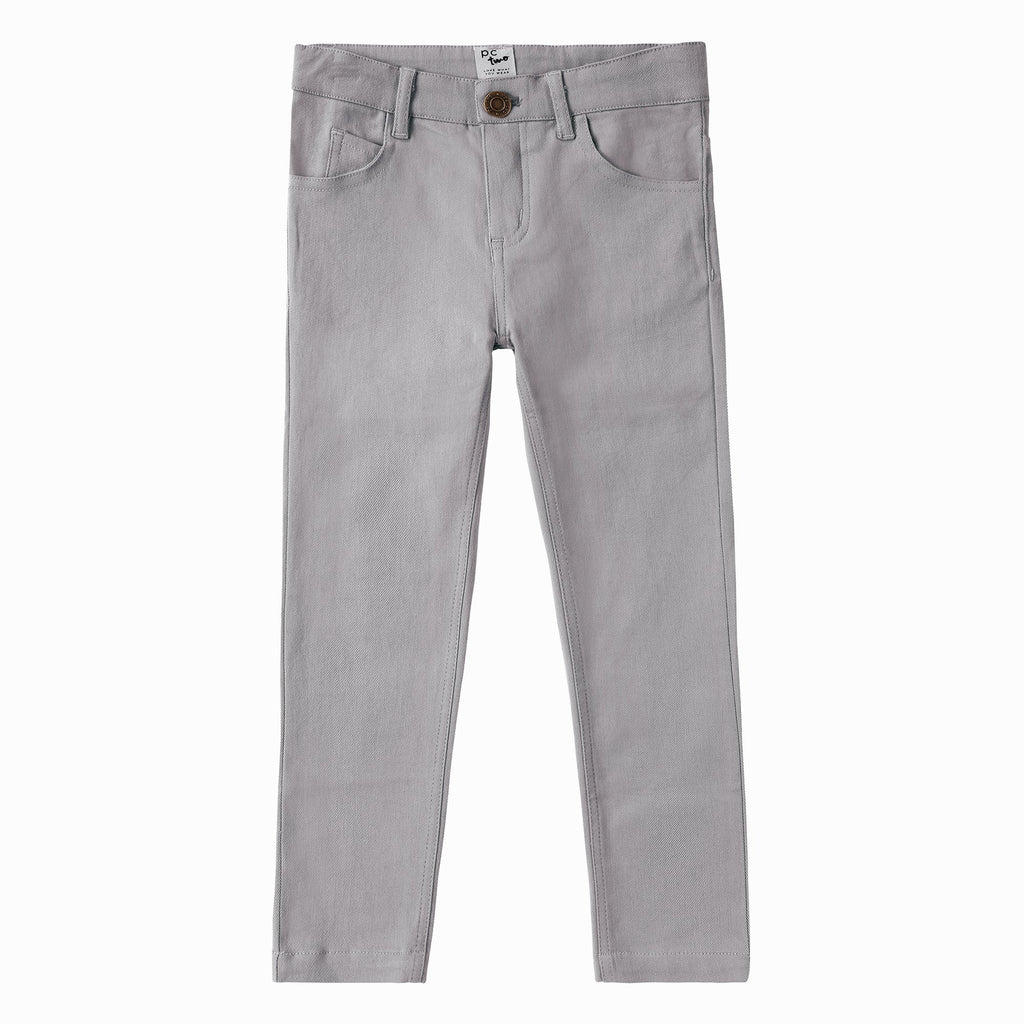 Boys Grey Cotton Pants