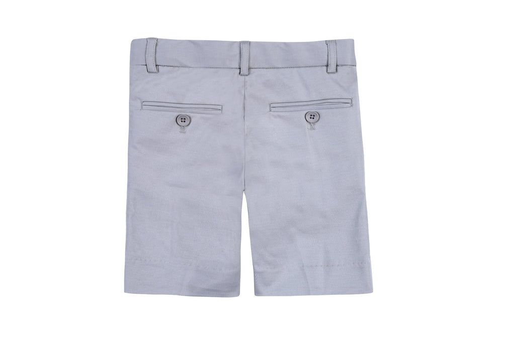 Boys Dress Shorts in Granite