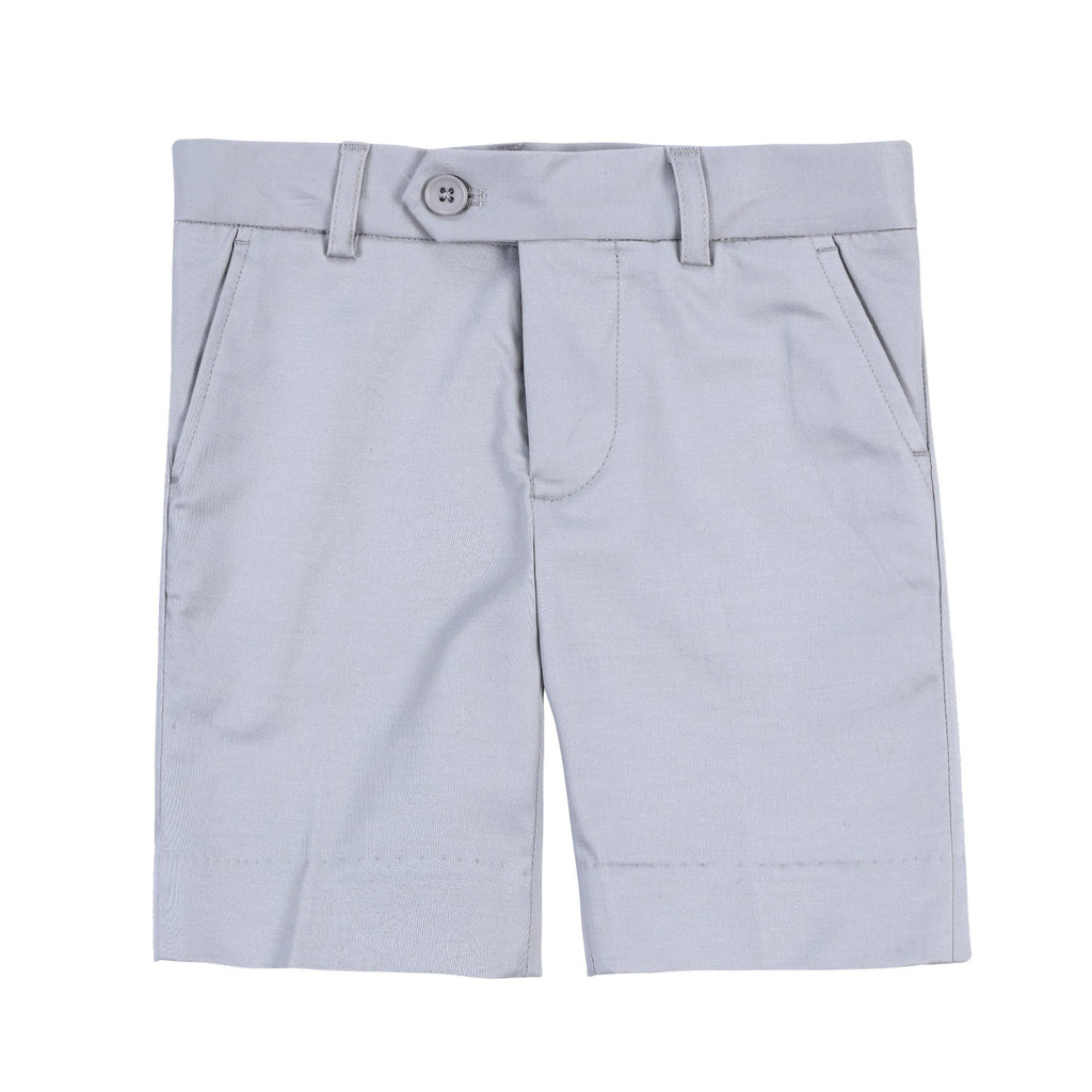 Boys Dress Shorts in Granite