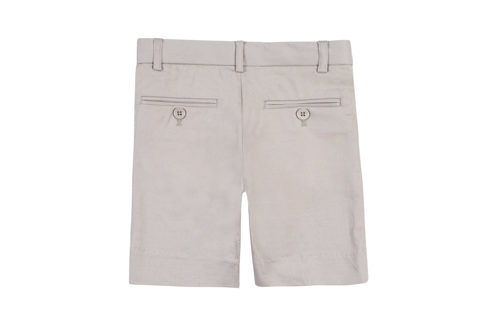 Boys Dress Shorts in Oat