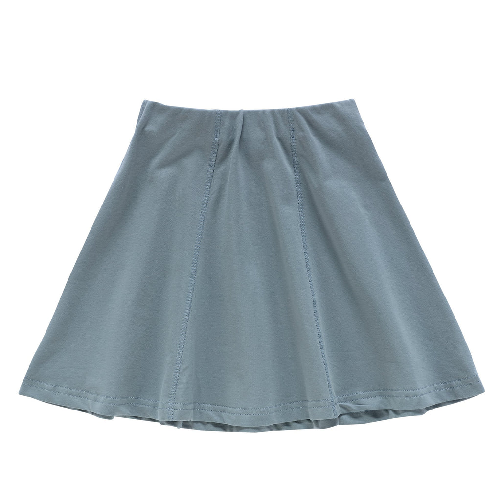Girls Paneled Skirt in Sea Blue
