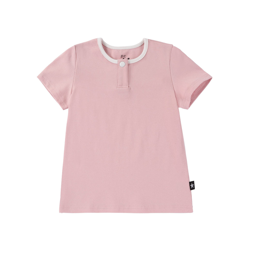 Pink T-shirt with Snap Closure