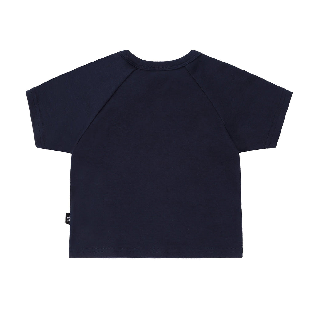Baby Navy Button Raglan T-shirt