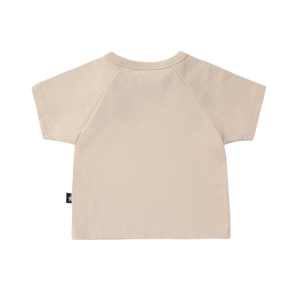 Baby Tan Button Raglan T-shirt
