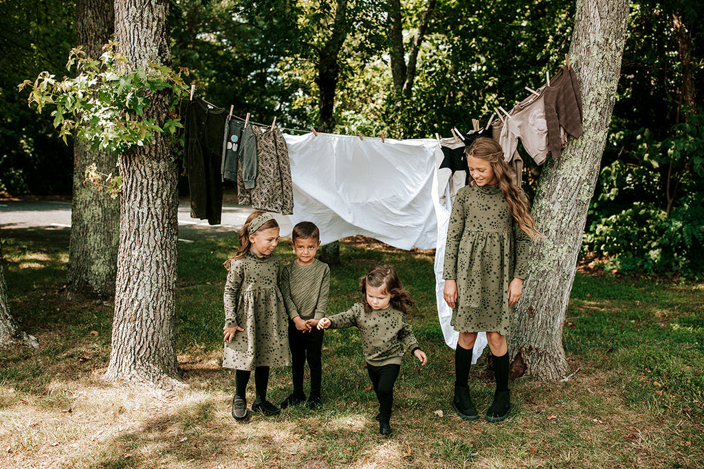 Baby Olive Green Floral Printed Sweatshirt