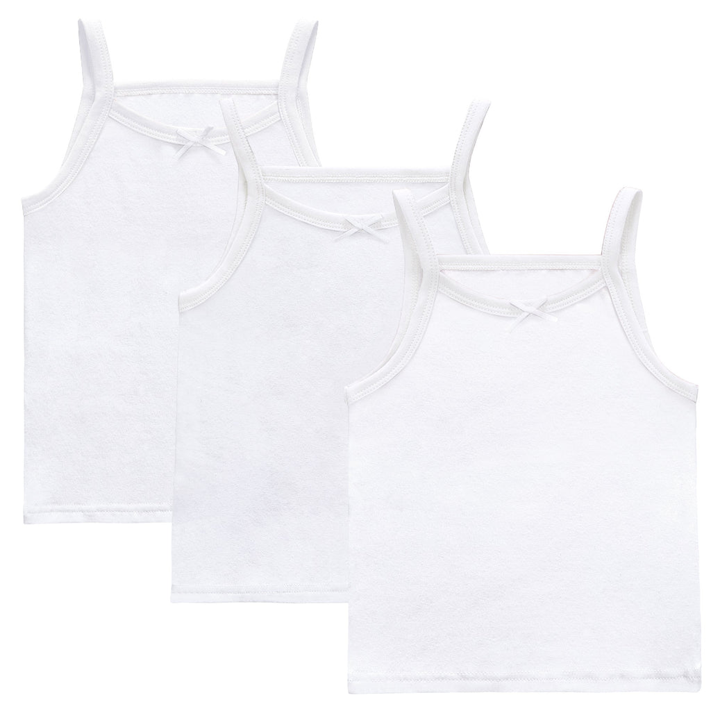 Girl Jersey 3pc Undershirt - White