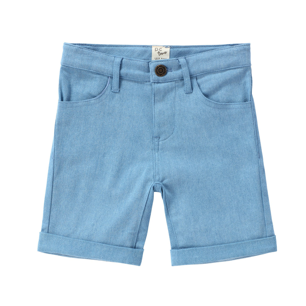 Boys Light Blue Denim Shorts