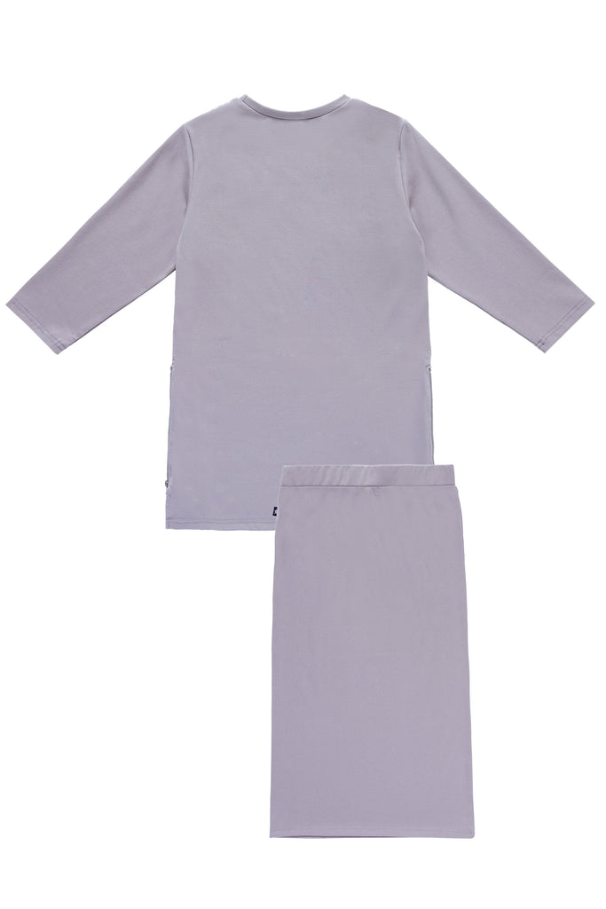 Girls' Basic Grey T-shirt Set