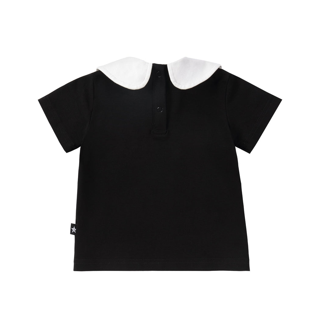 Black Peter Pan Collar Tshirt